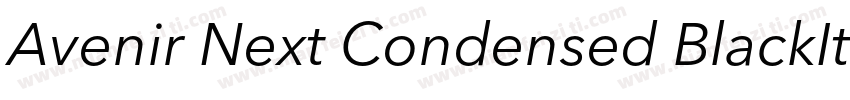 Avenir Next Condensed BlackItalic字体转换